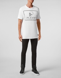 Philipp Plein: Белая футболка  Outline Skull