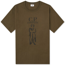 C.P. Company: Зелёная футболка 