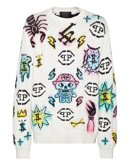 Philipp Plein: Свитер  Tattoo из шерсти