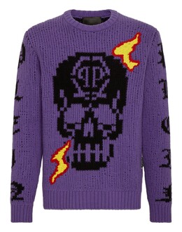 Philipp Plein: Фиолетовый свитер 
