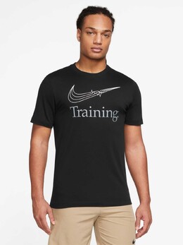 Nike: Чёрная футболка  Training