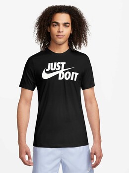 Nike: Чёрная футболка  Just Do It