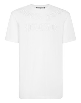 Philipp Plein: Белая футболка  Gothic Plein