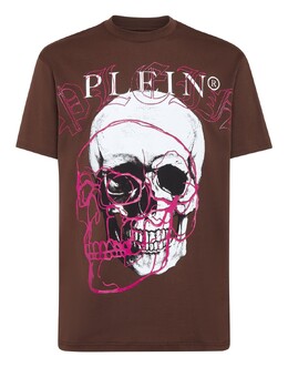 Philipp Plein: Коричневая футболка 