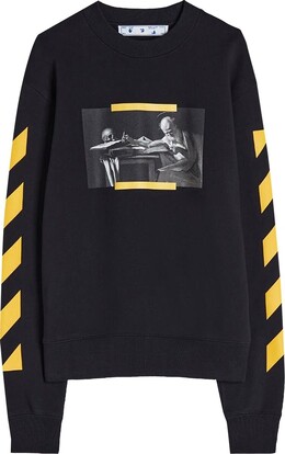 Off-White: Чёрная толстовка  Caravaggio Painting