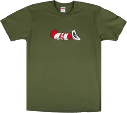 Supreme: Зелёная футболка  Cat In The Hat
