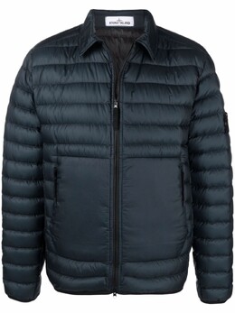 Stone Island: Синий пуховик  Compass