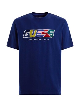 GUESS: Хлопковая футболка 