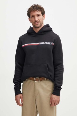 Tommy Hilfiger: Чёрная толстовка 