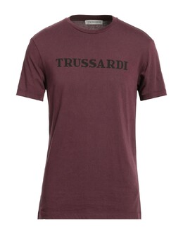 Trussardi: Бордовая футболка 
