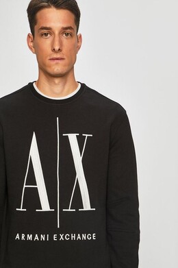 Armani Exchange: Чёрная толстовка 