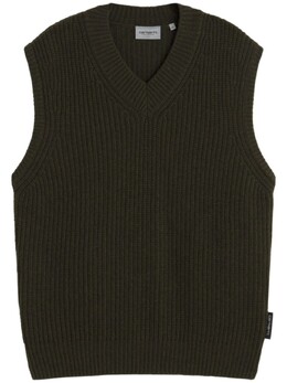 Carhartt WIP: Зелёный жилет 