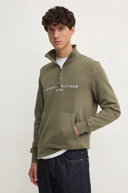 Tommy Hilfiger: Зелёная толстовка 