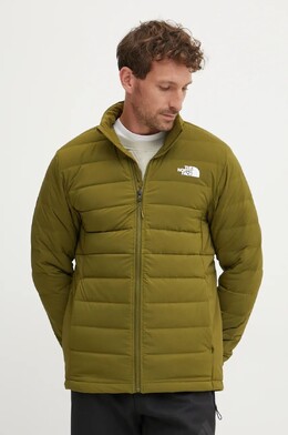 The North Face: Зелёный пуховик 
