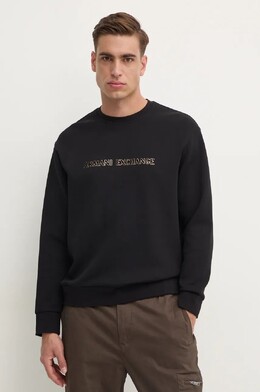 Armani Exchange: Чёрная толстовка 