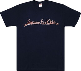 Supreme: Синяя футболка  Fuck