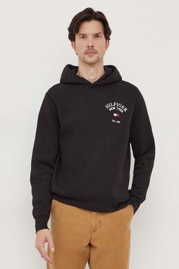 Tommy Hilfiger: Чёрная толстовка 