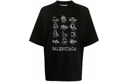 Balenciaga: Чёрная футболка 