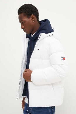 Tommy Jeans: Белый пуховик 