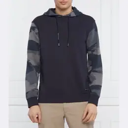Armani Exchange: Синяя толстовка 