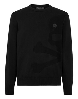 Philipp Plein: Хлопковый свитер  Skull