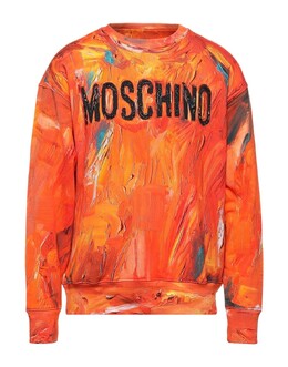 Moschino: Оранжевая толстовка 