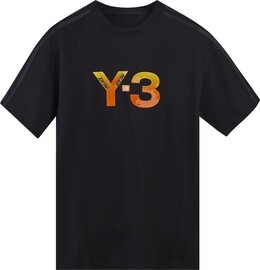 Y-3: Чёрная футболка 