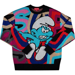 Supreme: Чёрный свитер  Smurfs
