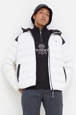 Tommy Jeans: Белый пуховик 