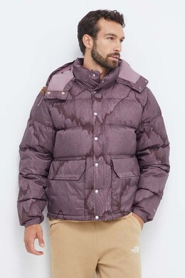 The North Face: Фиолетовый пуховик 