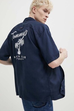 Tommy Jeans: Тёмная рубашка 