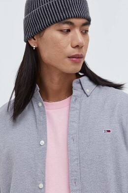 Tommy Jeans: Серая рубашка 