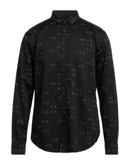 Armani Exchange: Чёрная рубашка 