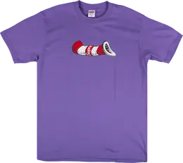 Supreme: Фиолетовая футболка  Cat In The Hat