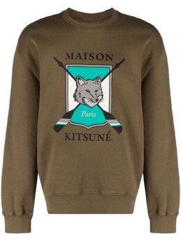Maison Kitsuné: Зелёная толстовка 