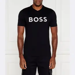 BOSS: Чёрная футболка 