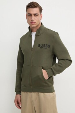 GUESS: Зелёная толстовка 