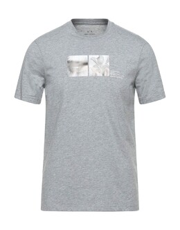 Armani Exchange: Серая футболка 