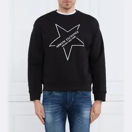 Armani Exchange: Чёрная толстовка 