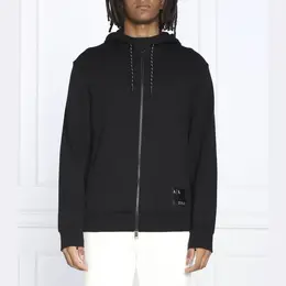 Armani Exchange: Чёрная толстовка 