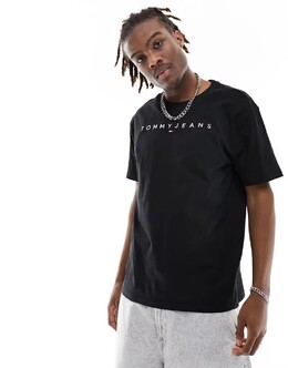 Tommy Jeans: Чёрная футболка 
