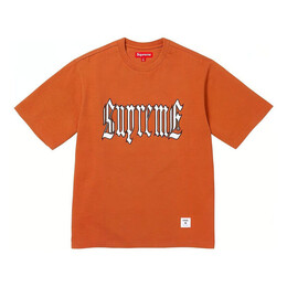 Supreme: Оранжевая футболка  Old English