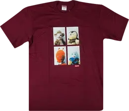 Supreme: Бордовая футболка 