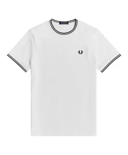 Fred Perry: Белая футболка 
