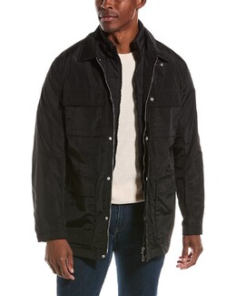 Armani Exchange: Чёрное пальто 