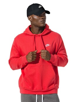 Nike: Красная толстовка  Club
