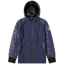 Canada Goose: Синий пуховик  HyBridge