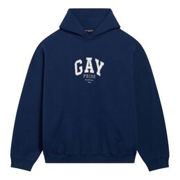 Balenciaga: Синяя толстовка  Pride