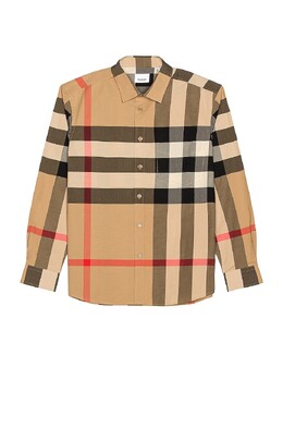 Burberry: Бежевая рубашка 