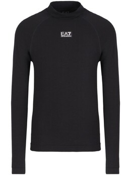EA7 Emporio Armani: Чёрная толстовка 
